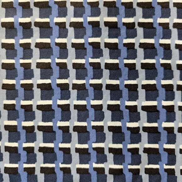 J. McLaughlin Navy Blue and Black Button Down Top - Picture 4 of 8